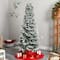 7.5ft. Pre-Lit Flocked Alaskan Artificial Christmas Tree, White LED Lights